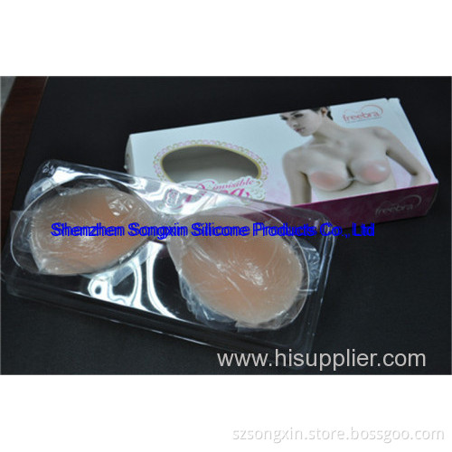 Wholesale - Silicone Adhesive Stick On Gel Push Up Strapless Backless Invisible Bra New Nude Bra 